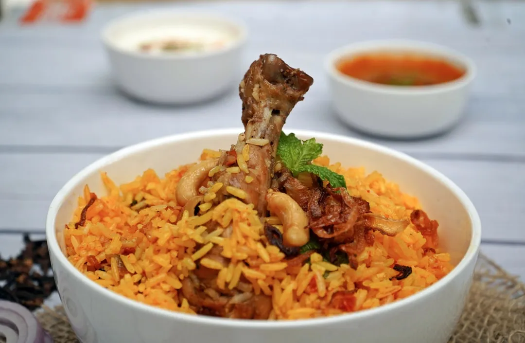 Fried Rice with Chicken Masala